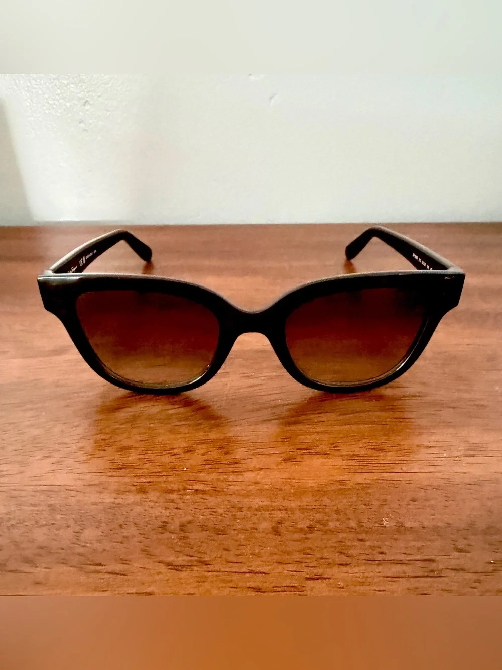 Salvatore Ferragamo Cat Eye Dark Brown Frame Sunglasses with Brown Gradient Lens